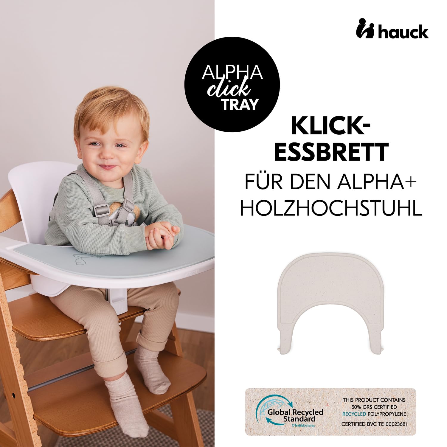 Thumbnail 2 de hauck Click Tray Speckle Beige – Klick-Essbrett für Alpha+ und Beta+ Hochstuhl