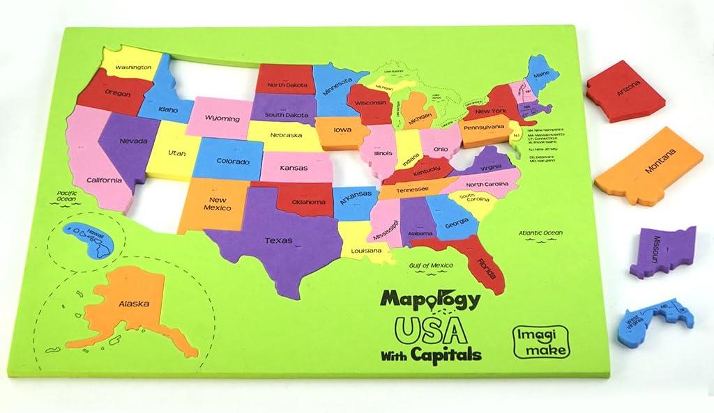 Detalle de Imagimake Mapology USA Map 50-piece 🧩