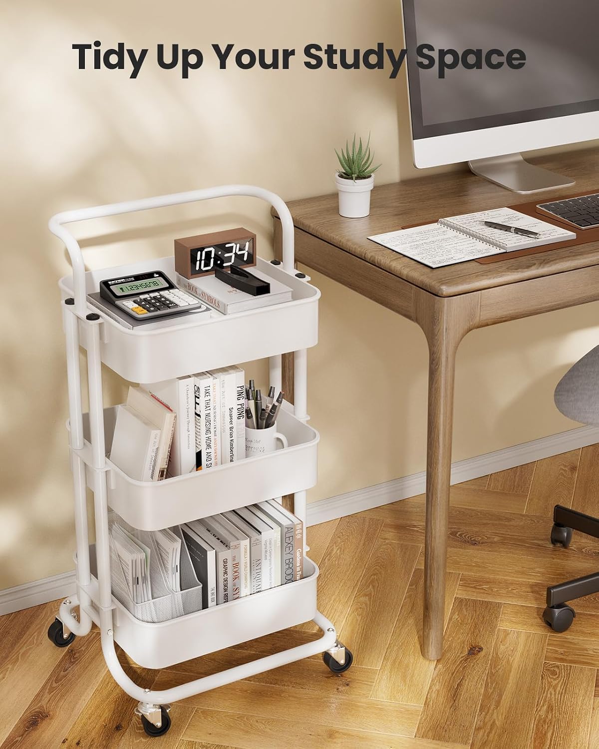 Thumbnail 6 de Pipishell Rolling Utility Cart, Metal