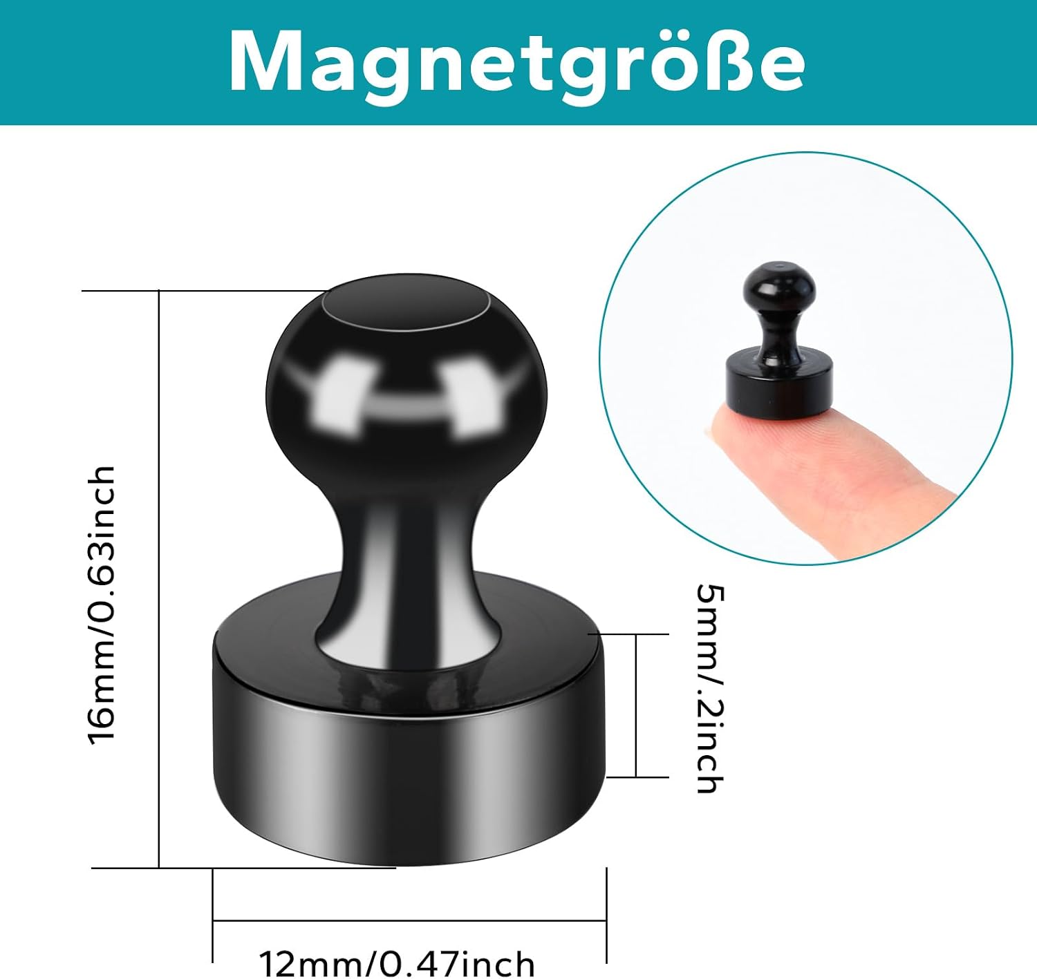 Detalle 2 de MIN CI Starke Neodym-Magnete 12 x 16 mm