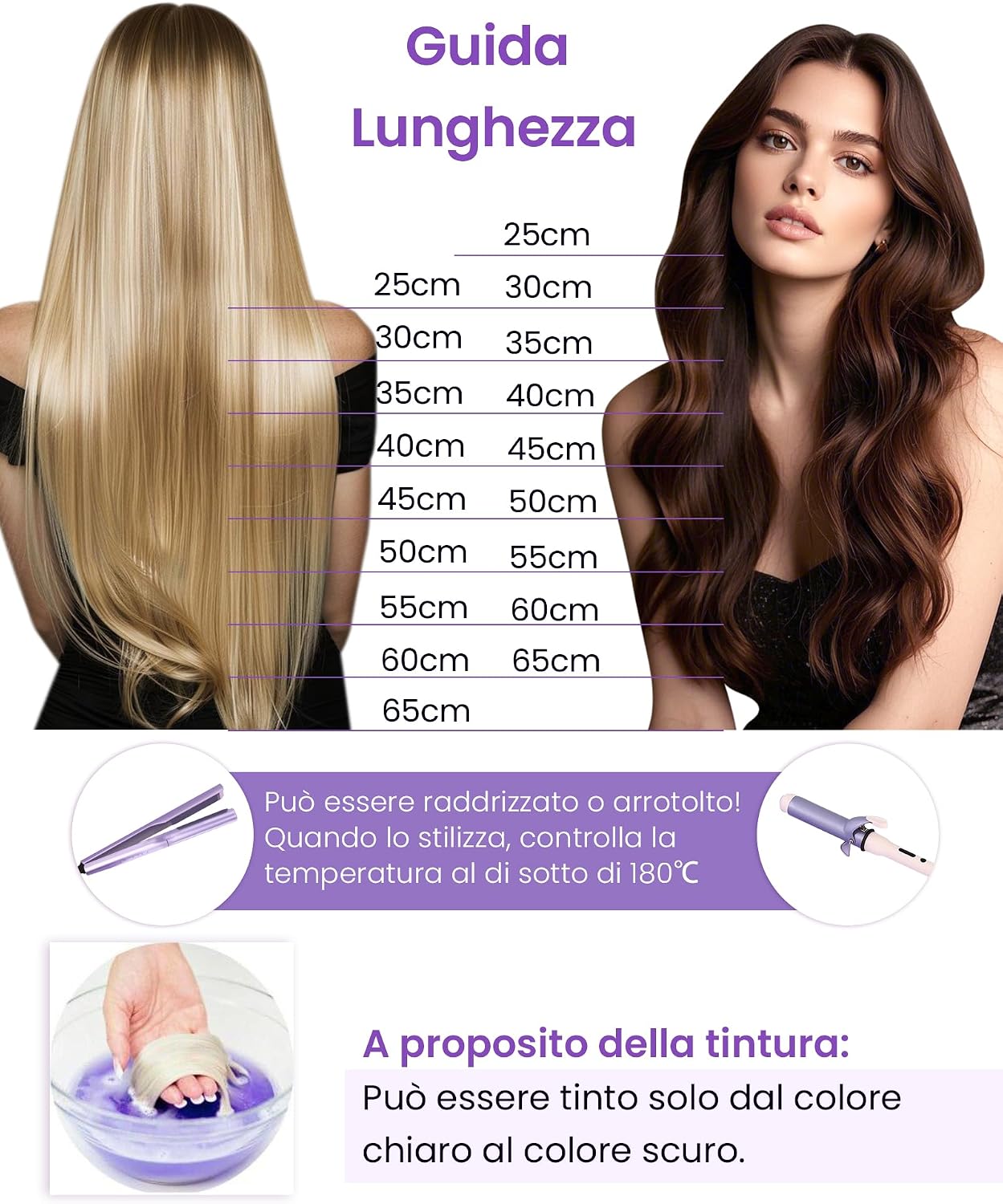 Thumbnail 6 de LaaVoo Extension Capelli Veri Biadesivo 55 cm – 20 pz, Nero Naturale