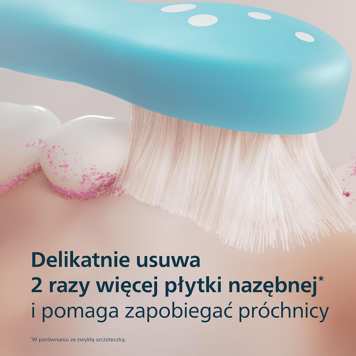 Detalle de Philips Sonicare HX6500/23 – szczoteczka soniczna dla dzieci 3+, turkusowa
