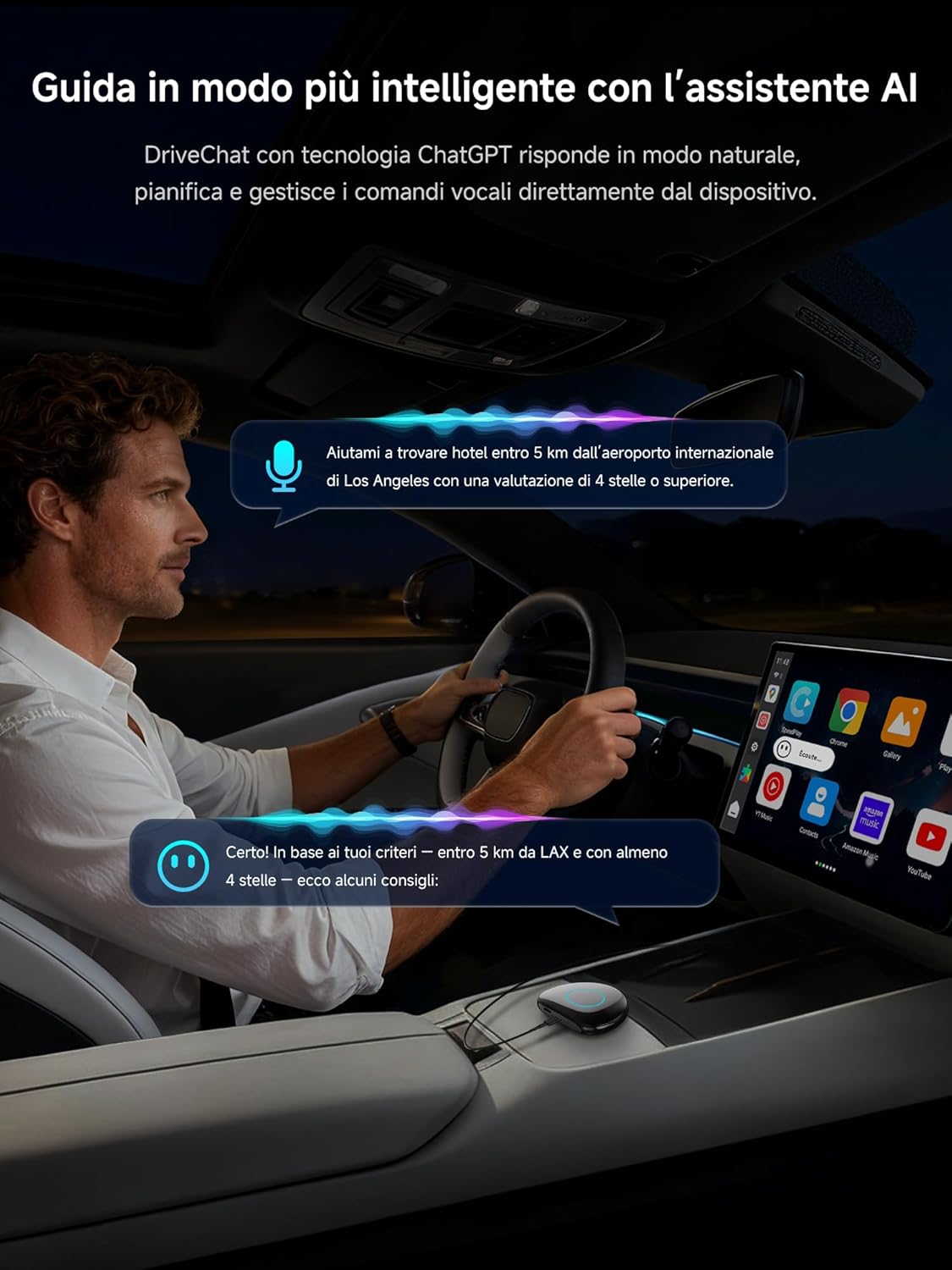 Thumbnail 2 de ATOTODIRECT AI Box CarPlay Wireless: Adattatore all-in-one per CarPlay/Android Auto con 4G, AI e GPS
