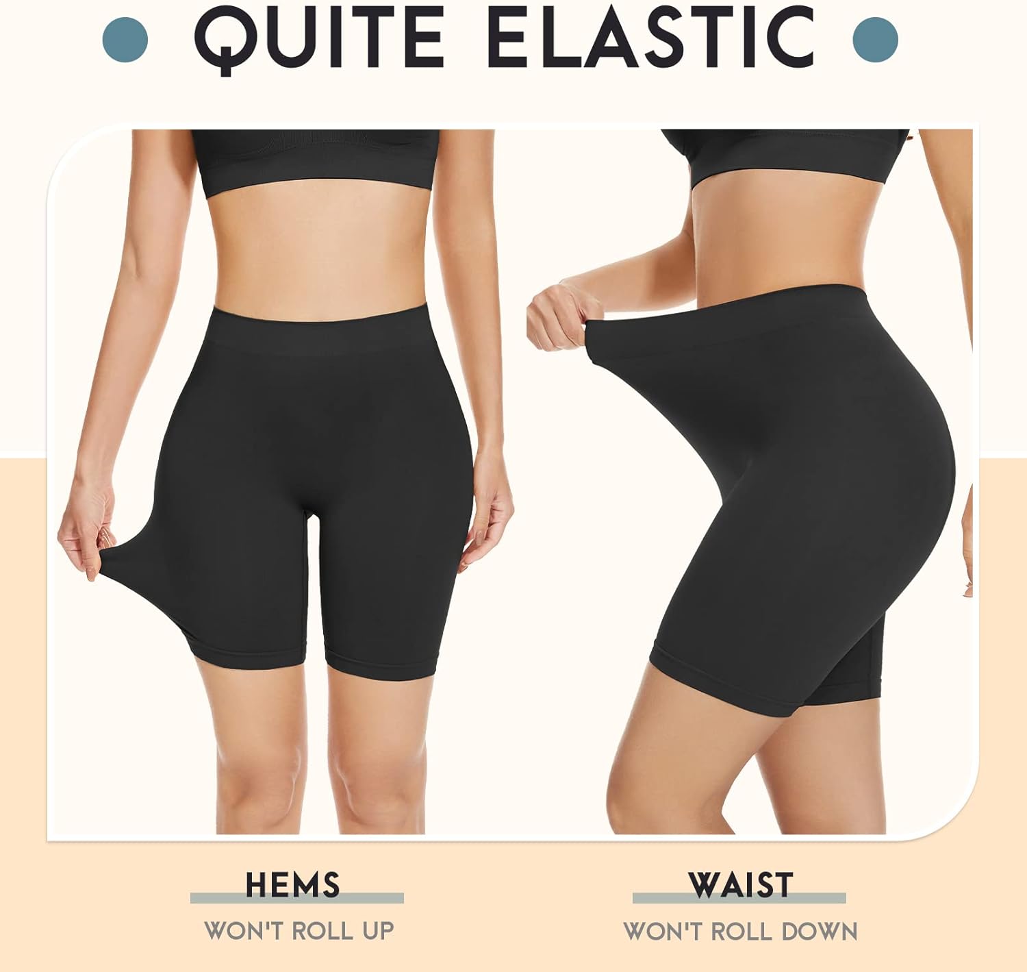 Detalle de SIHOHAN Women Anti Chafing Shorts Slip Shorts – Seamless, Tagless Boxer Briefs for Under Dresses
