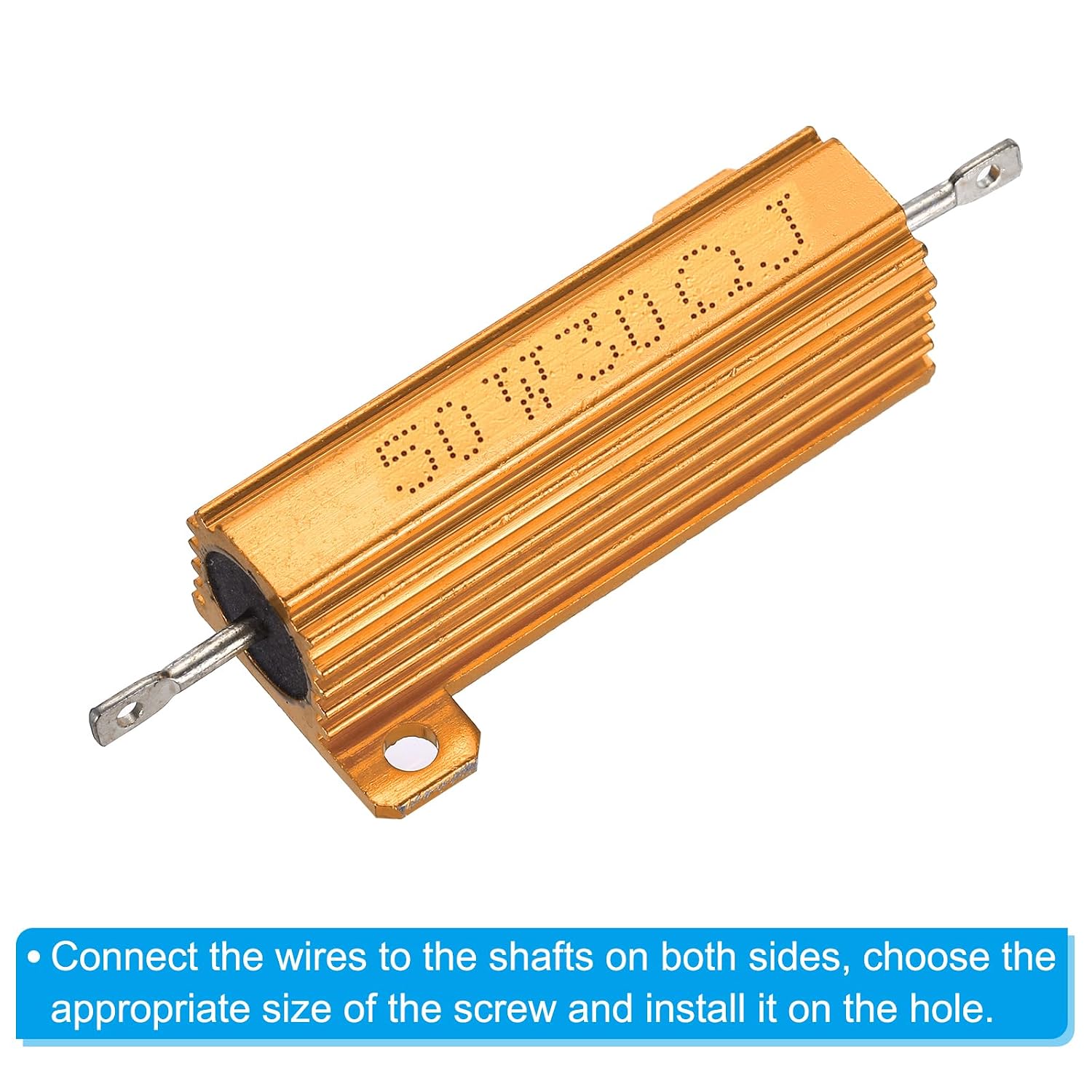 Thumbnail 4 de PATIKIL 50W 30Ω Aluminium Shell Resistor (3 Pack) – Chassis Mounted, 5% Tolerance