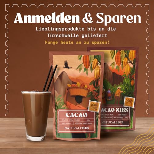 Thumbnail 6 de NaturaleBio Bio Kakaopulver Schwach Entölt – Bio, vegan, fettarm