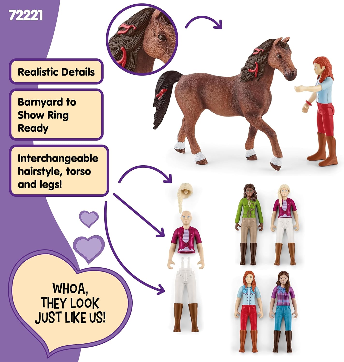 Detalle de Schleich Horse Club 40-piece rider playset 🐴