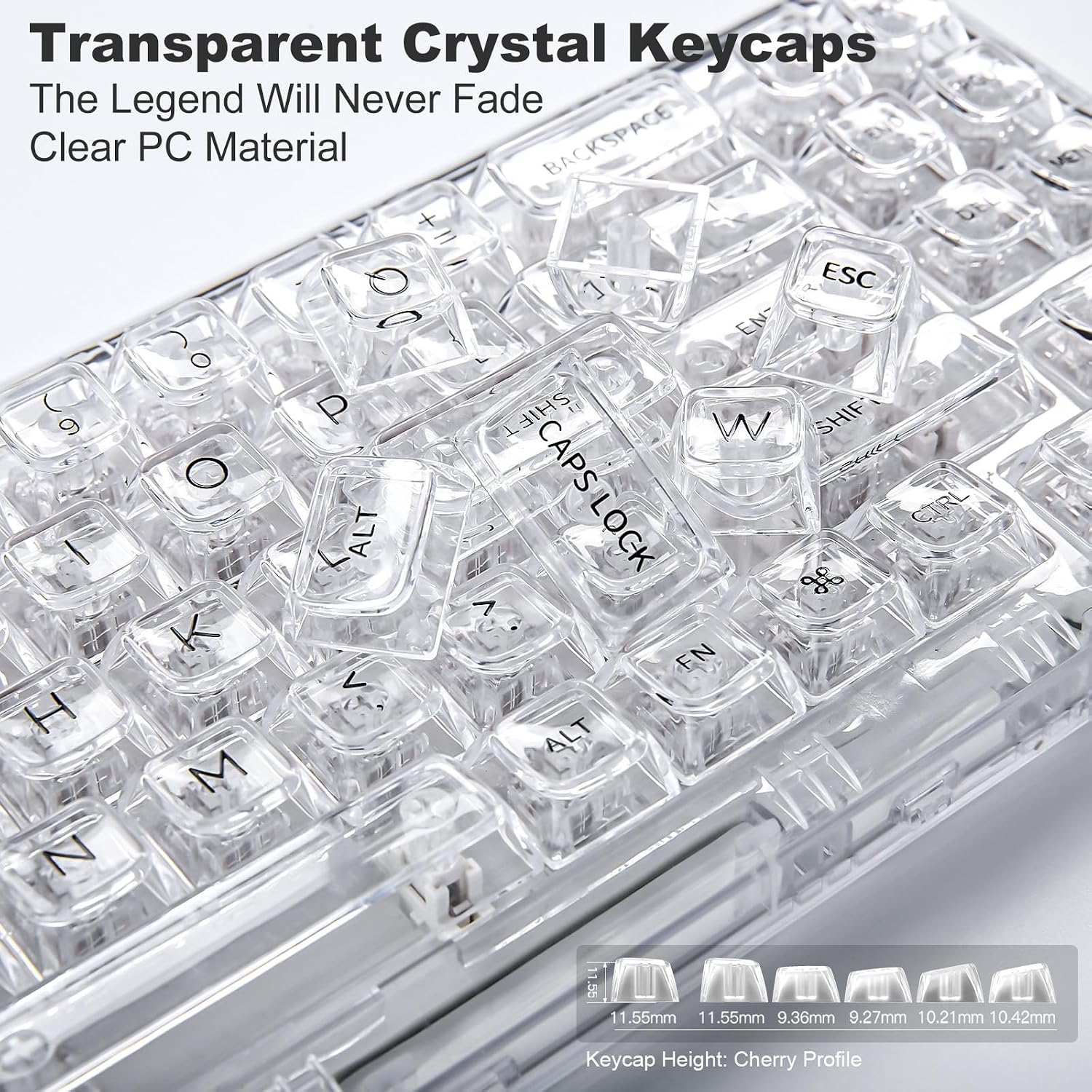 Thumbnail 6 de YUNZII X71 Transparent Mechanical Keyboard with Clear Keycaps