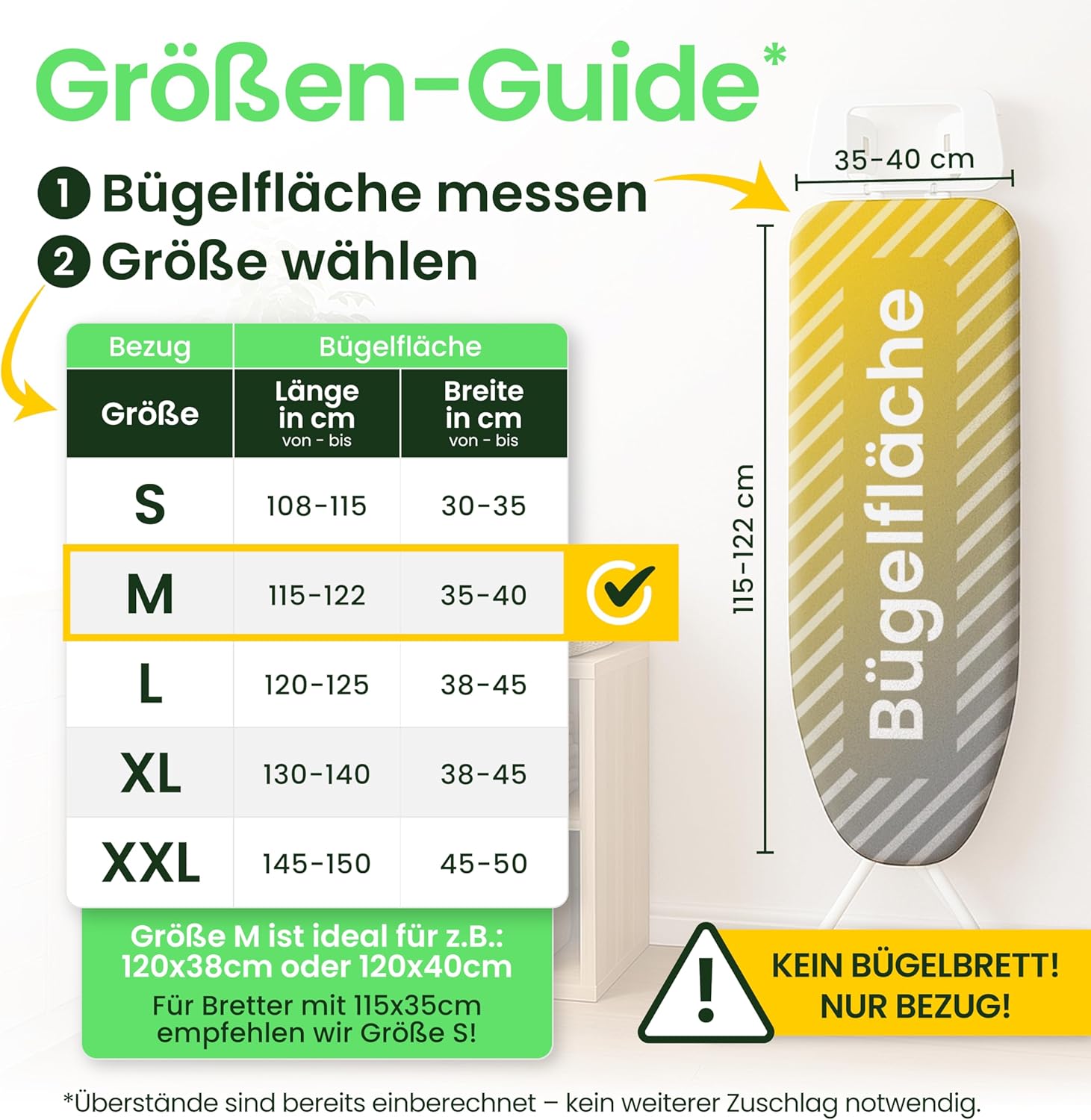 Thumbnail 1 de SimplySmooth Premium Bügelbrettbezug 120x40 – ÖKO-TEX100, Made in Germany, Flexi-Kordel und Komfortpolster