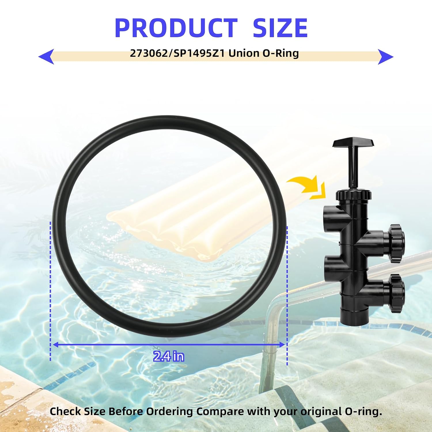Thumbnail 3 de SP1495Z1 Pool Pump Union O-Ring 2.10-Inch ID