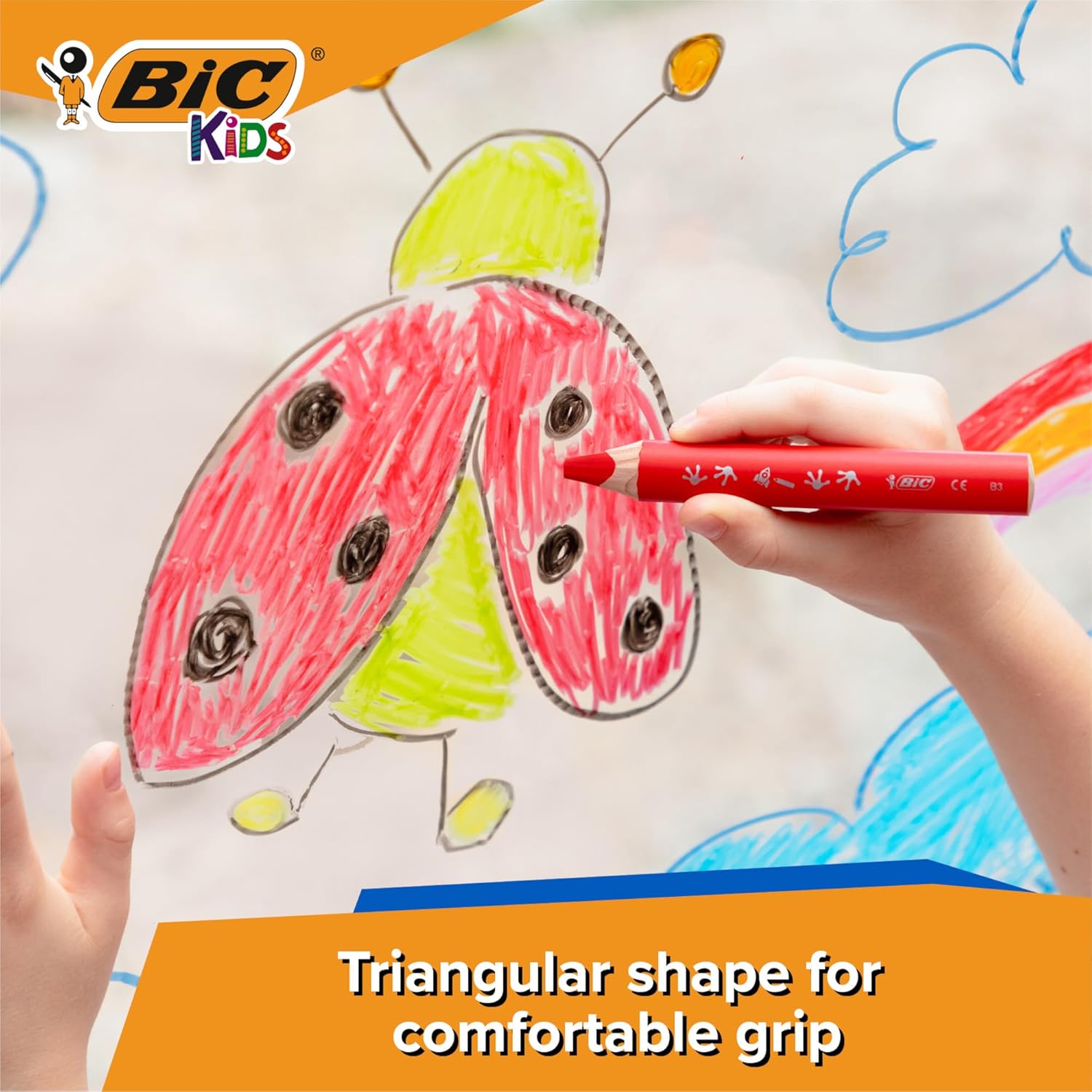 Detalle de BIC Kids Multisurface Pencils 12pk: versatile colour for creative play