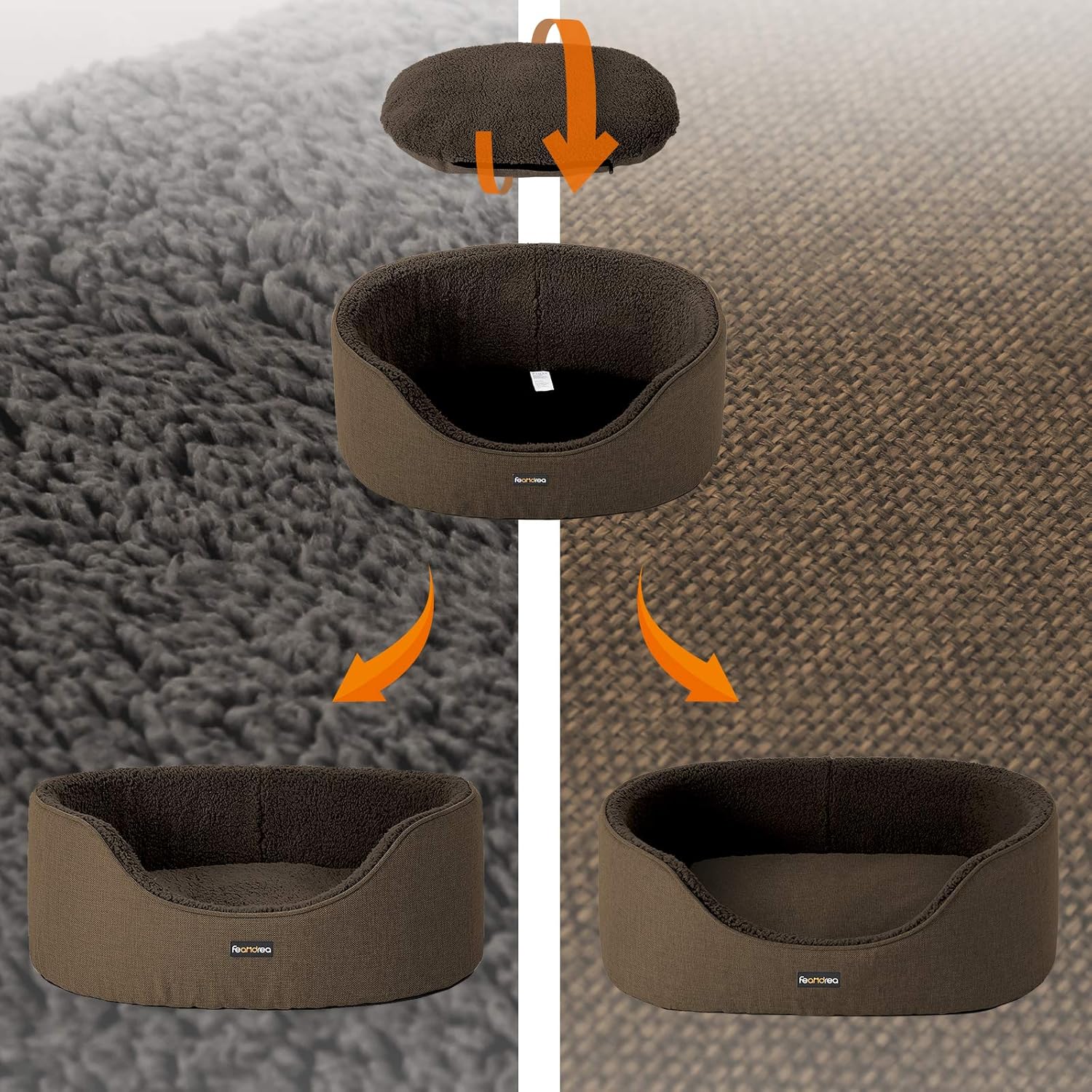 Detalle de Feandrea PGW033K01 Cama para perro 92 x 72 x 28 cm