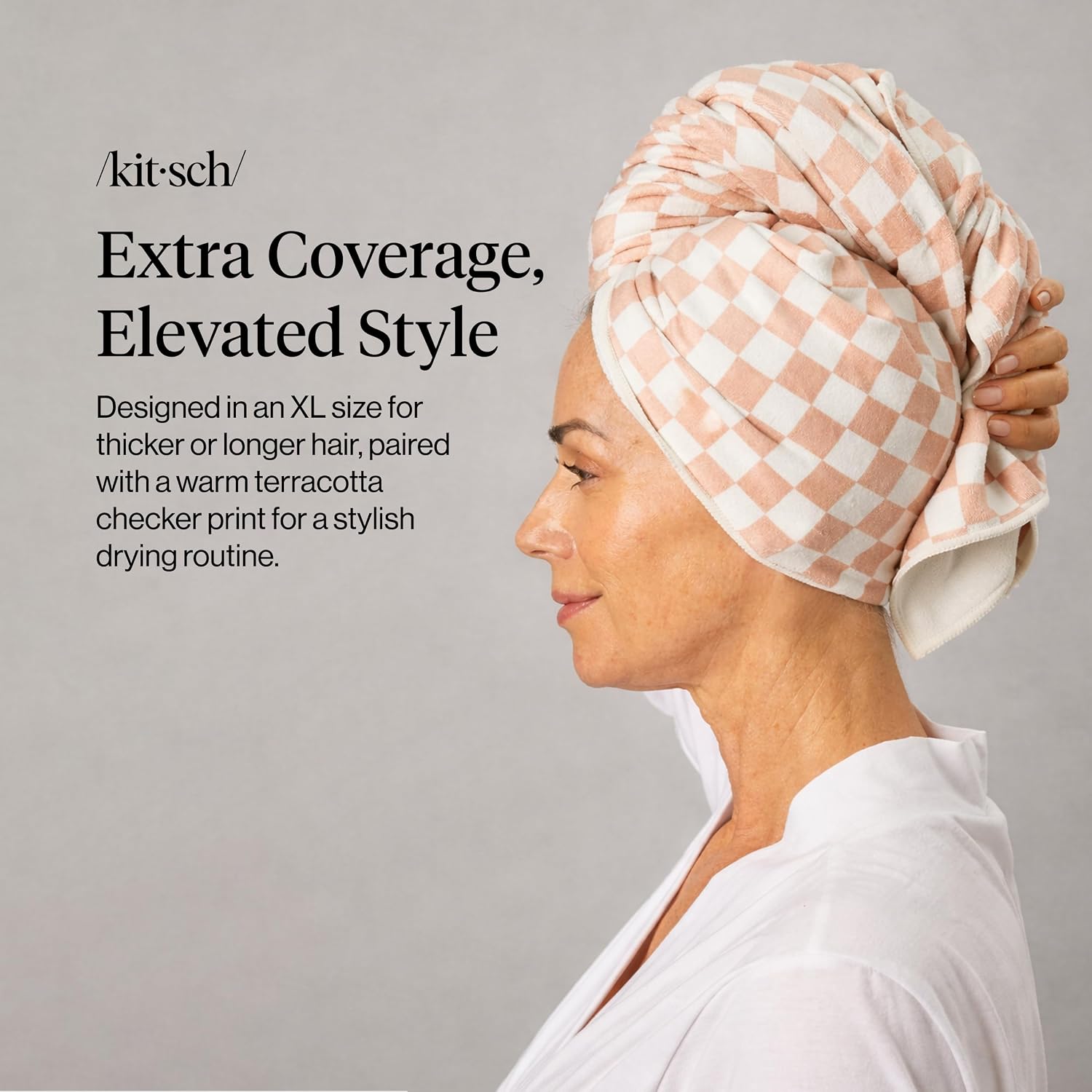 Detalle 2 de Kitsch XL Microfiber Hair Towel 40x24 in 🧖♀