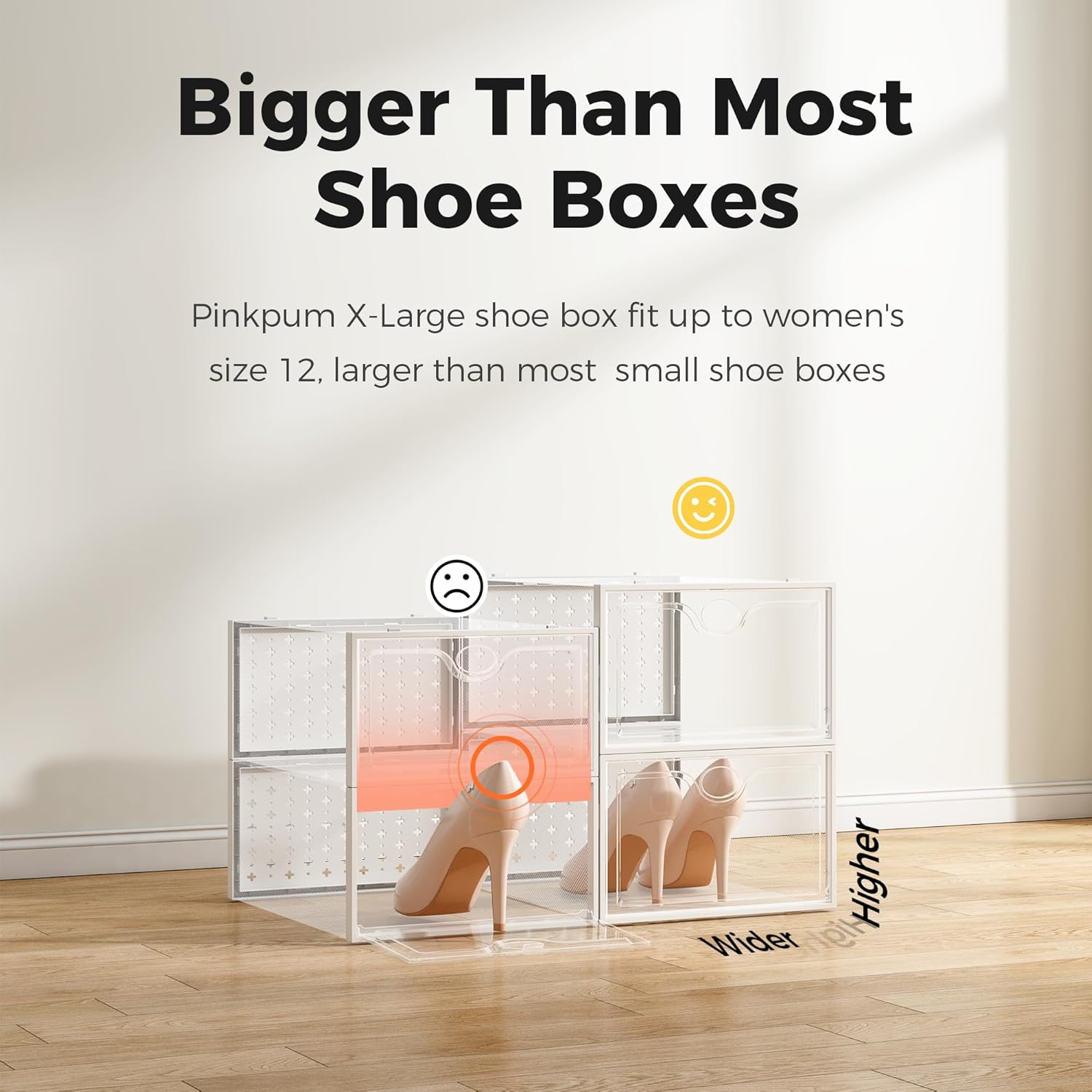 Detalle de Pinkpum Shoe Storage Boxes, X-Large
