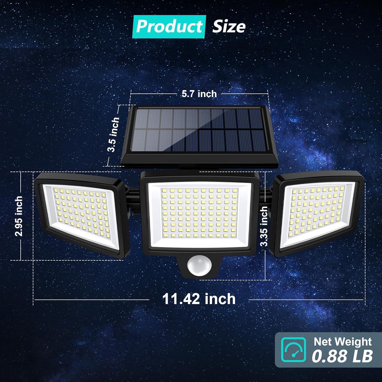 Detalle de Tuffenough Solar Outdoor Lights 2500LM Motion Sensor