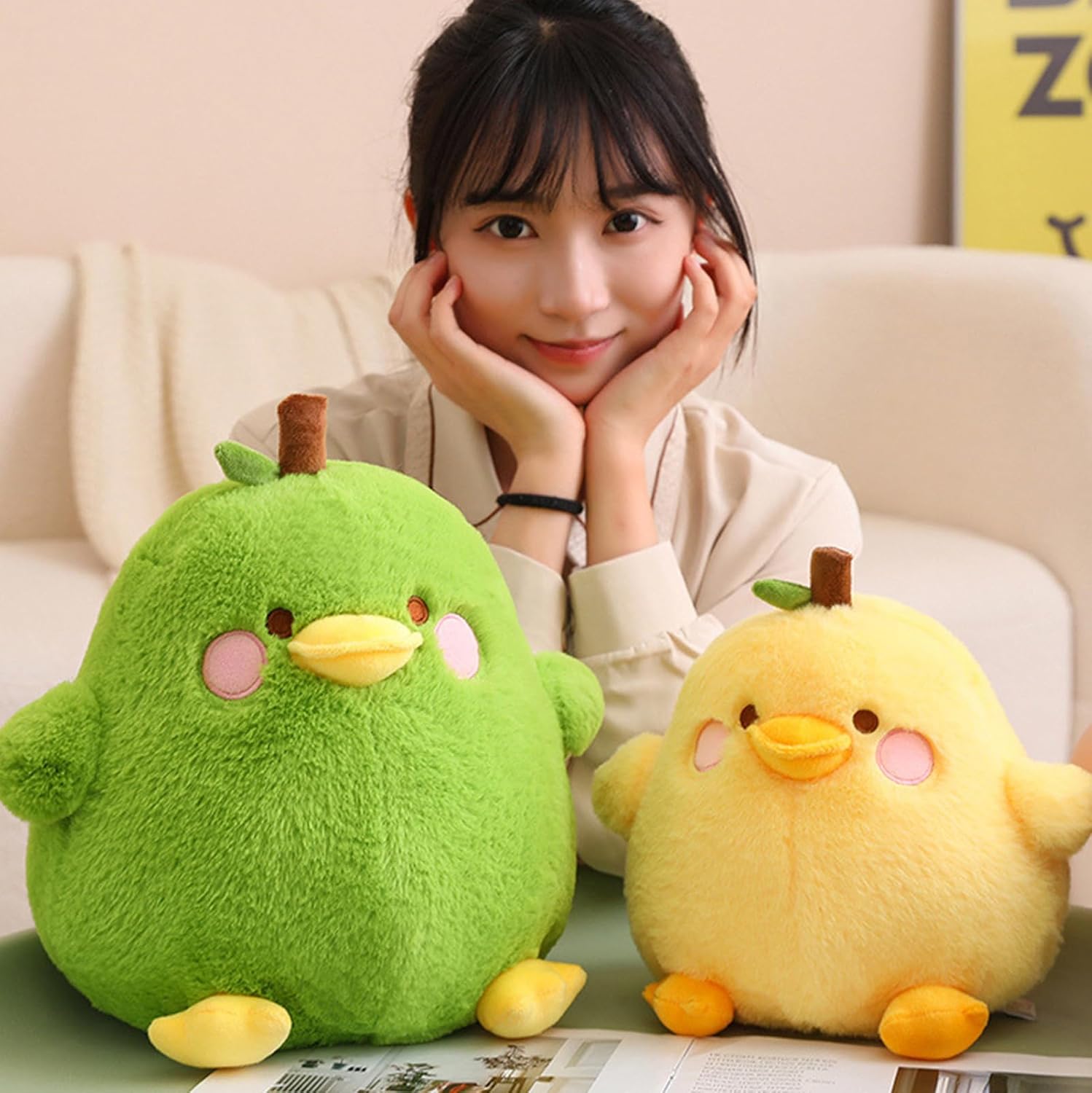 Thumbnail 6 de Shownicer Ente Plüschtier Kuschelkissen 40 cm – weiches Birnen-Design, CE-zertifiziert