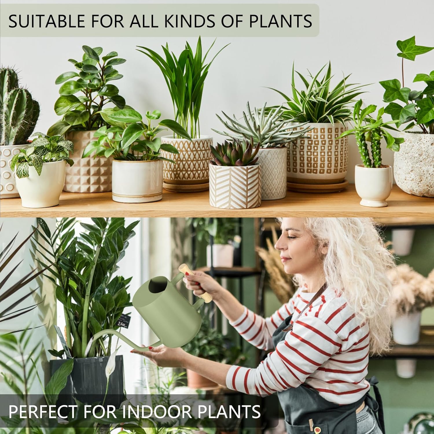 Thumbnail 3 de 35oz Indoor Plants Watering Can, 304 Steel