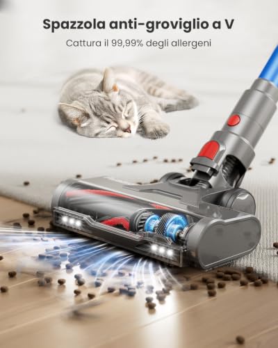 Thumbnail 7 de Aspirapolvere Senza Fili Avalsor 50KPa 650W - Autoposto, 65 Min di Autonomia, LED e Antigroviglio