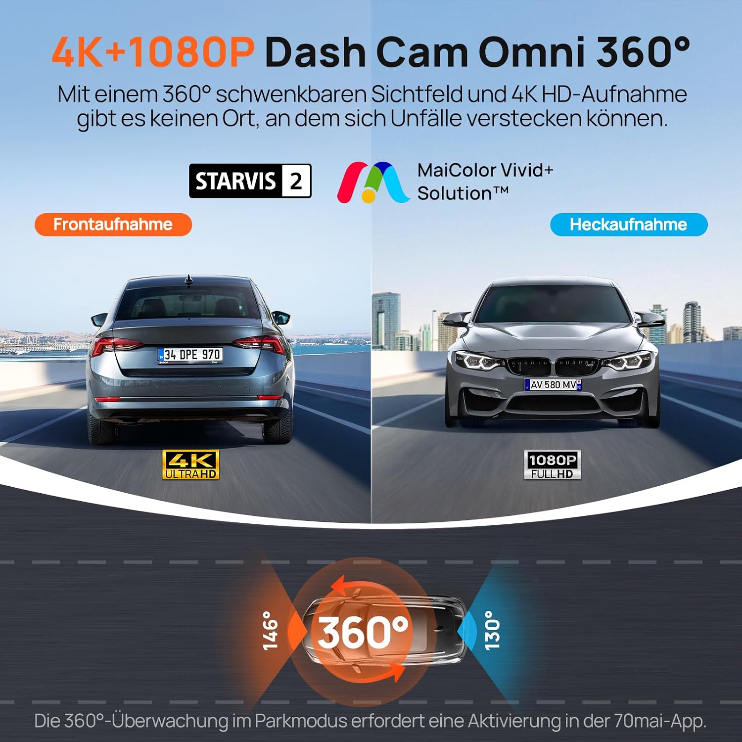 Thumbnail 1 de 70mai Dash Cam 4K Omni 128GB