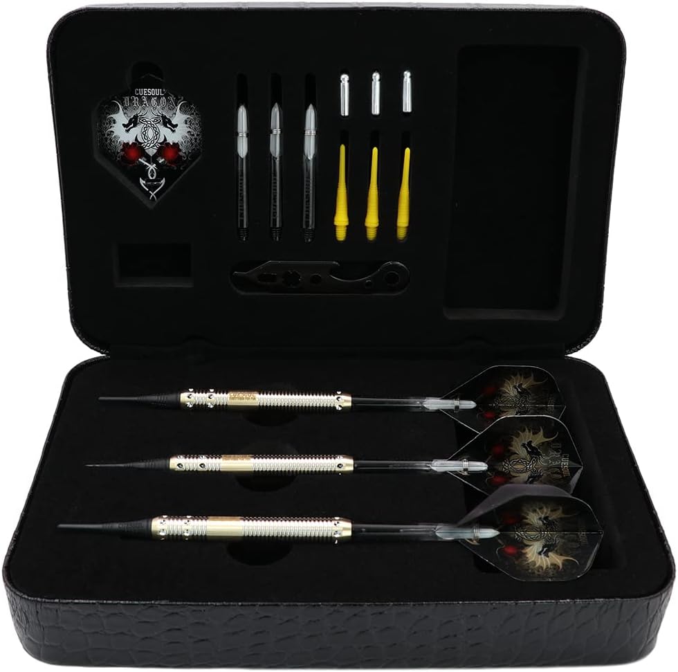 Thumbnail 6 de CUESOUL Dragon Series : ensemble de fléchettes à pointe souple 16 g avec étui Luxe