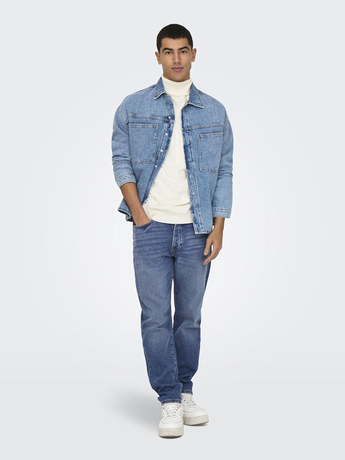 Detalle de Only & Sons Men’s Onsyoke Tapered Box Tai DNM Cbo Noos Jeans