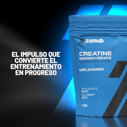 Detalle de Zumub Creatina Monohidratada en Polvo 1kg, 99,5% de pureza - 283 dosis