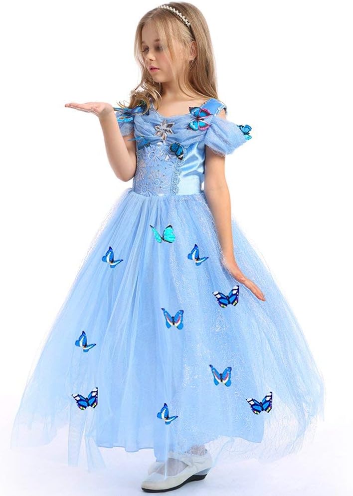 Thumbnail 7 de URAQT Vestido de Cenicienta 👗, Disfraz Elegante para Niñas 3-8 años