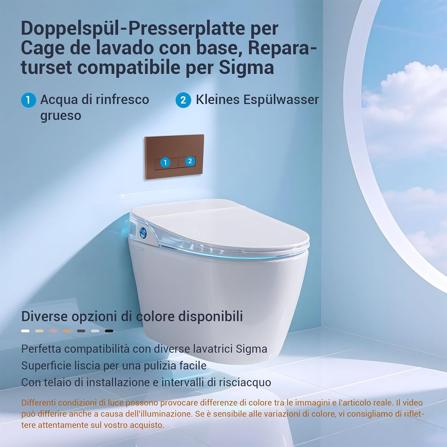 Detalle 2 de Mendorio Placca di Comando WC 246×164 mm