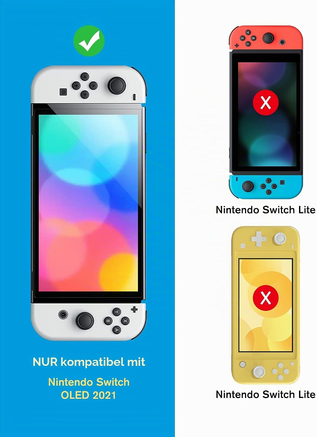 Thumbnail 5 de MOBDIK 2 Stück Schutzfolie für Switch OLED