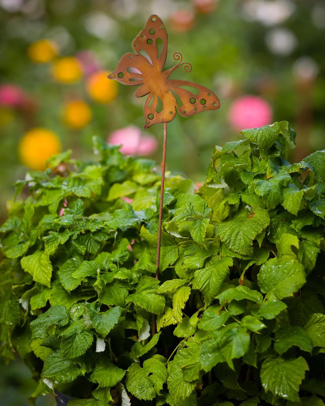 Thumbnail 2 de ALEMIN 2er Set Rost-Schmetterling Gartenstecker aus Metall mit Edelrost-Finish