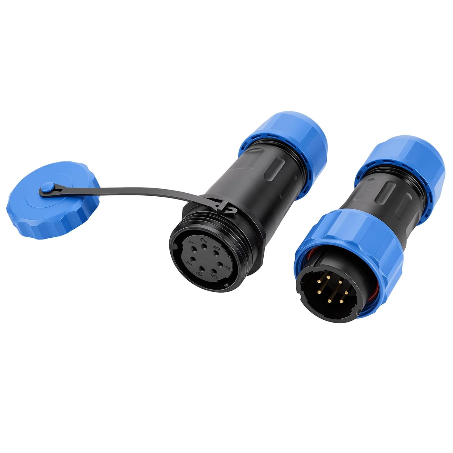 Detalle 2 de HangTon TY20 3-Pin Panelmontierter Steckverbinder – Wasserdicht, 25A, 380V, M20x1,5