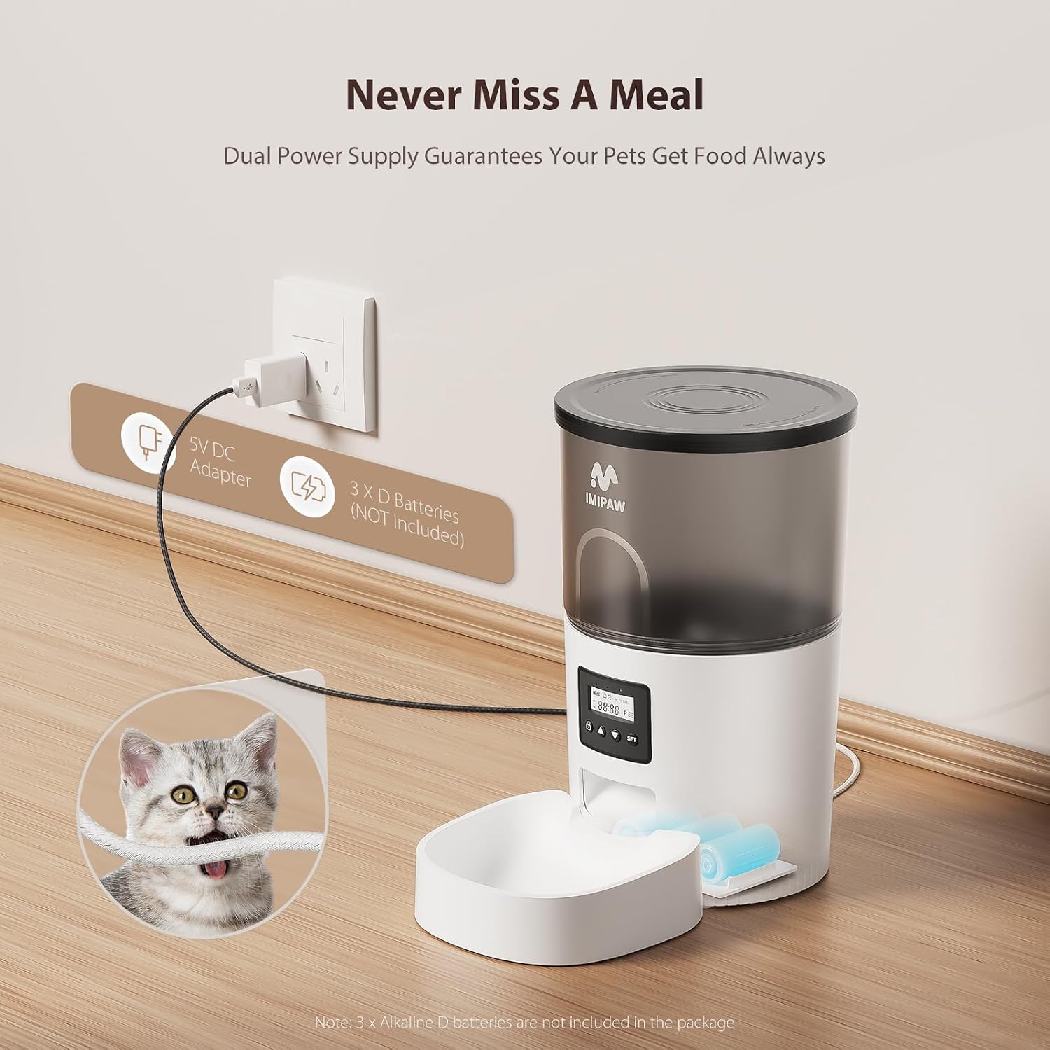 Detalle 2 de IMIPAW automatic cat feeder 3L