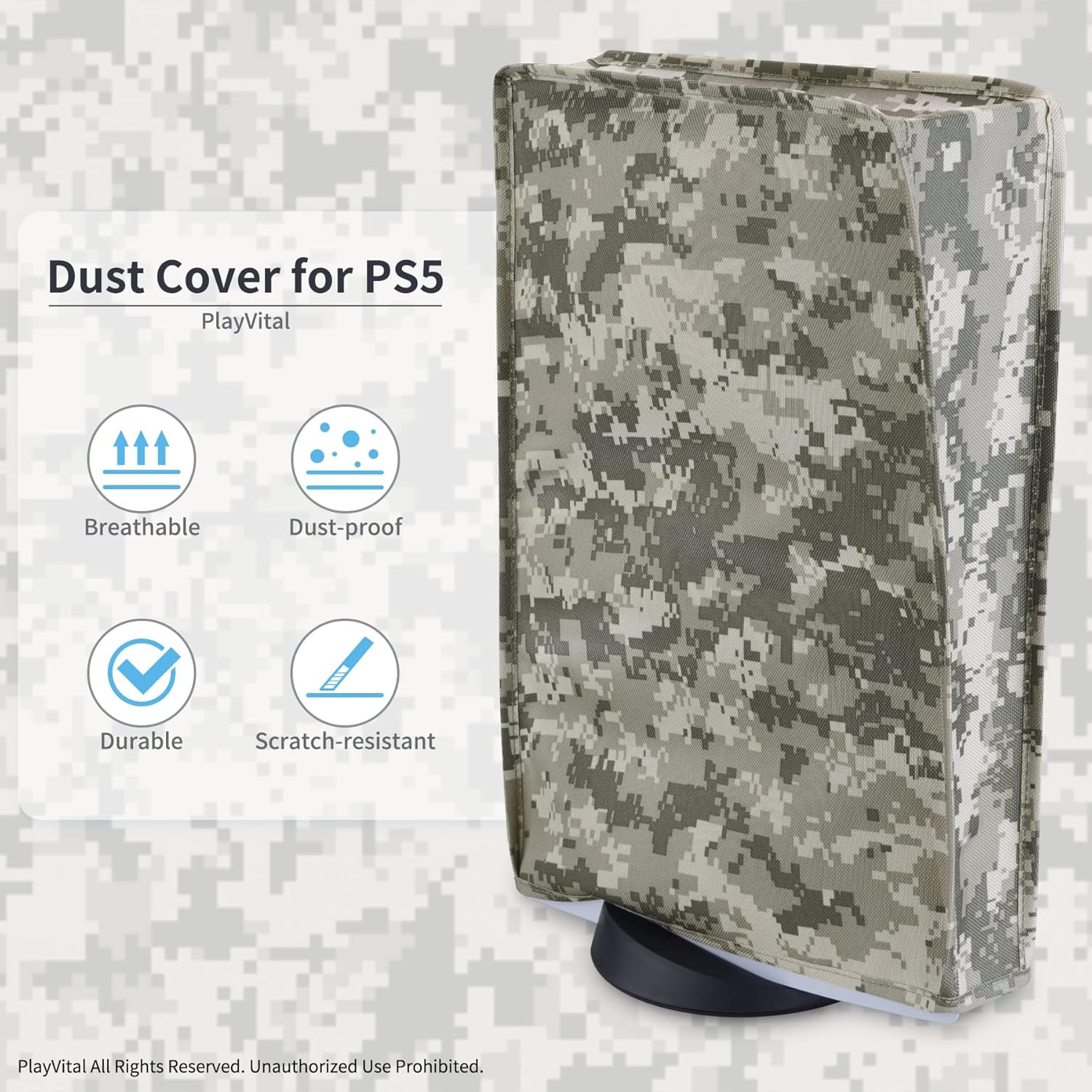 Thumbnail 2 de playvital Dust Cover for PS5 in vertical standing position (Digital & Disc Edition)