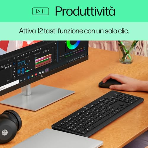 Thumbnail 7 de HP 230 Combo Tastiera e Mouse Wireless: kit affidabile con dongle USB-A a 2,4 GHz
