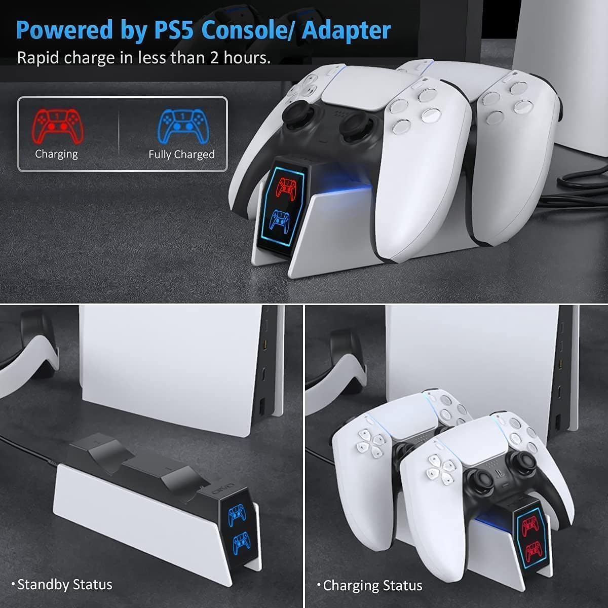 Thumbnail 3 de OIVO Caricatore Joystick PS5 ricarica in 2 ore