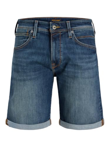Detalle de JACK & JONES Pantalones cortos para hombre – Denim azul, ajuste regular