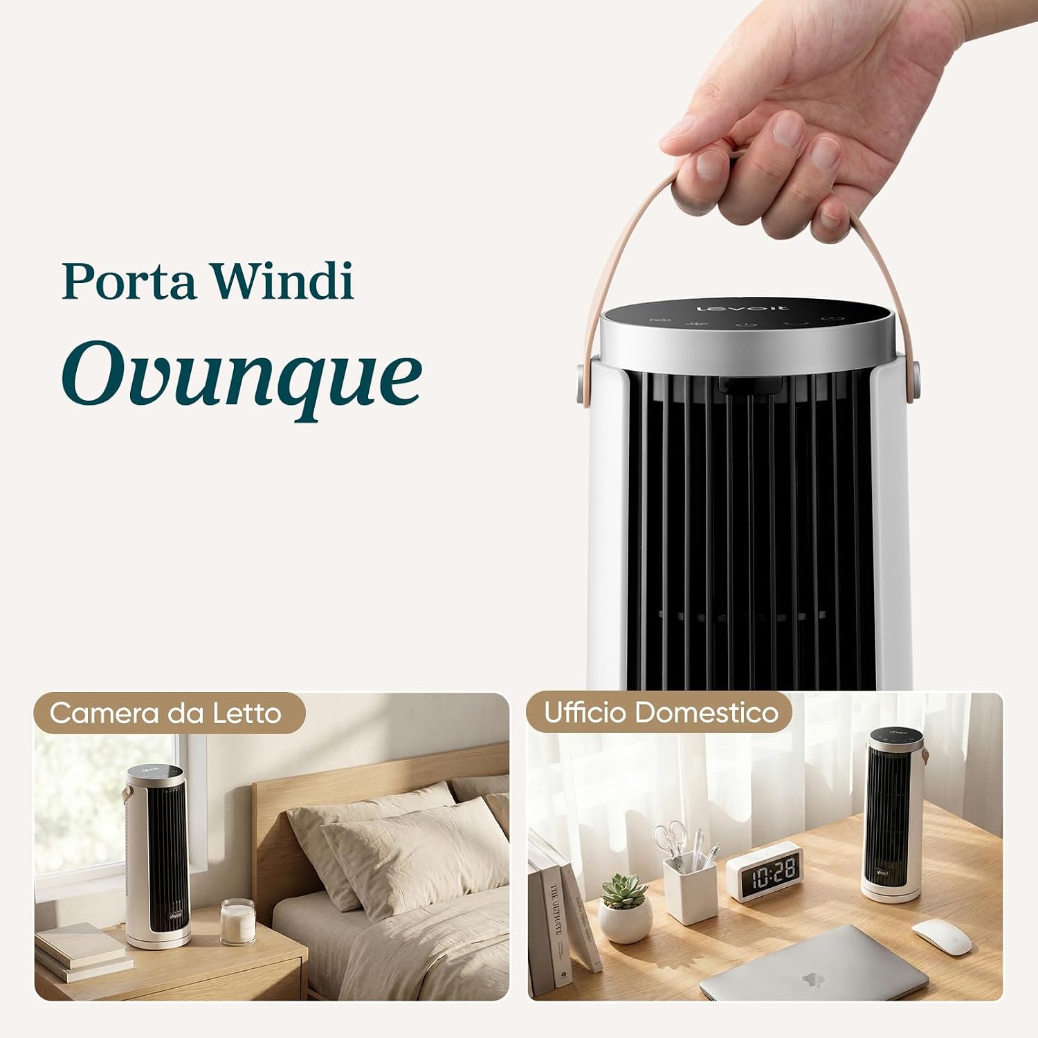 Detalle de Levoit Windi Mini: Ventilatore a Torre Compatto con Telecomando e Oscillazione 90°