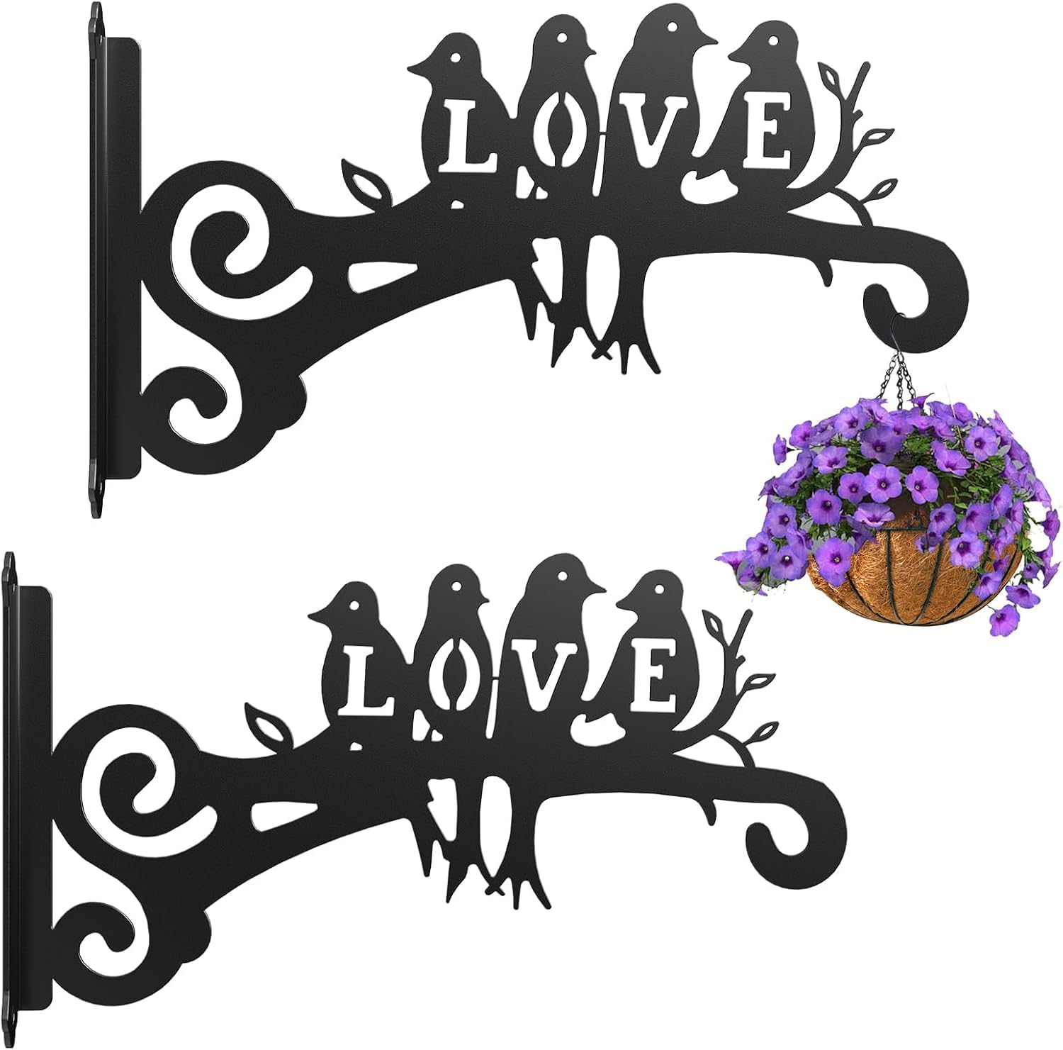 Detalle de 2 PCS Metal Plant Hangers with Bird Design