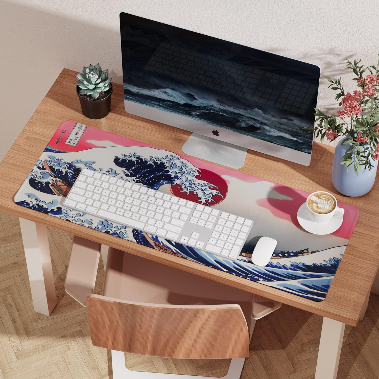 Thumbnail 6 de EFISH Japan Art Kanagawa Surfing Mouse Pad (31.5 × 11.8 inches) XL
