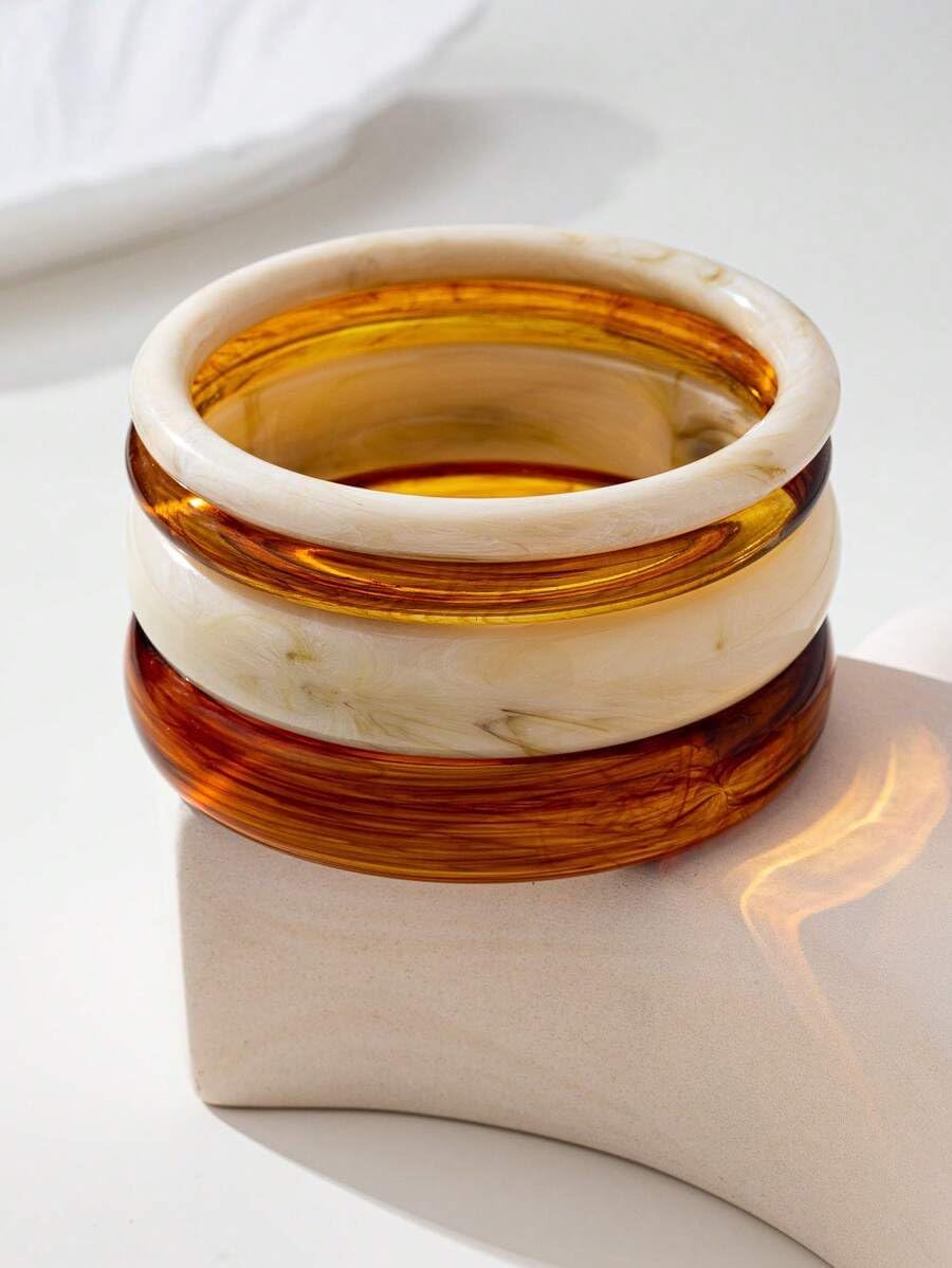Thumbnail 5 de ÌF ME Acrylic Bangle Set in Resin