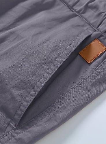 Detalle de Elegancity Herren Cargo Shorts Kurze Hose – Hellgrau, Größe XL