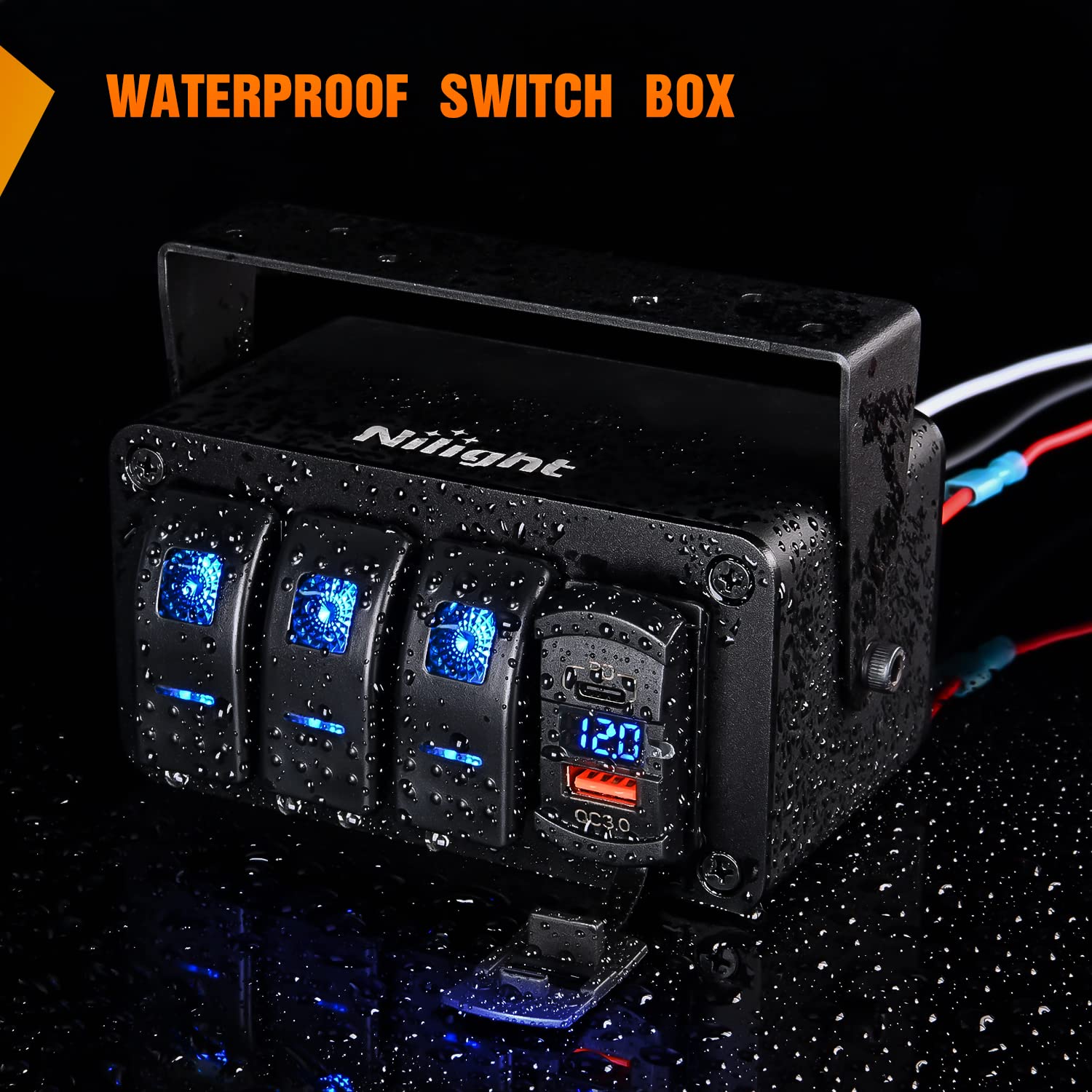 Thumbnail 6 de Nilight 3 Gang Rocker Switch Panel with PD Type-C 🔌