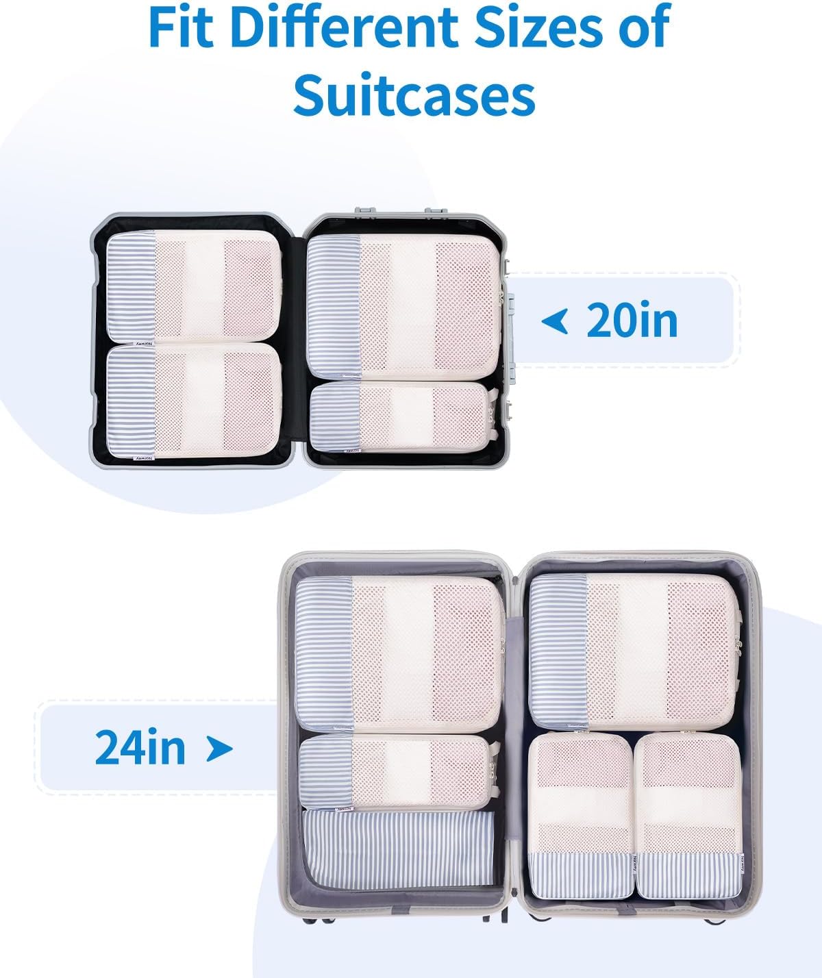 Thumbnail 4 de Narwey 6-set compression packing cubes for travel