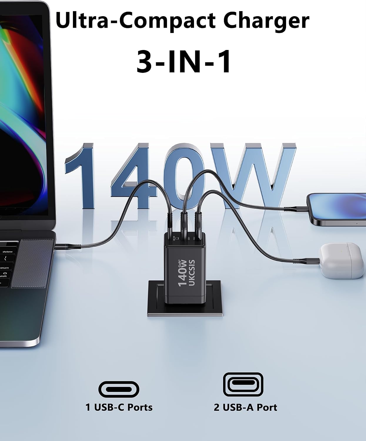 Detalle de USB-C Laptop Charger Block, 140W