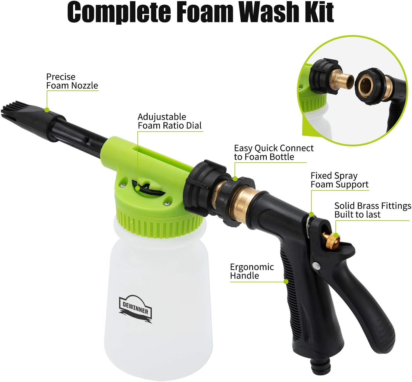 Detalle de DEWINNER Foam Blaster Foam Cannon 900 ml