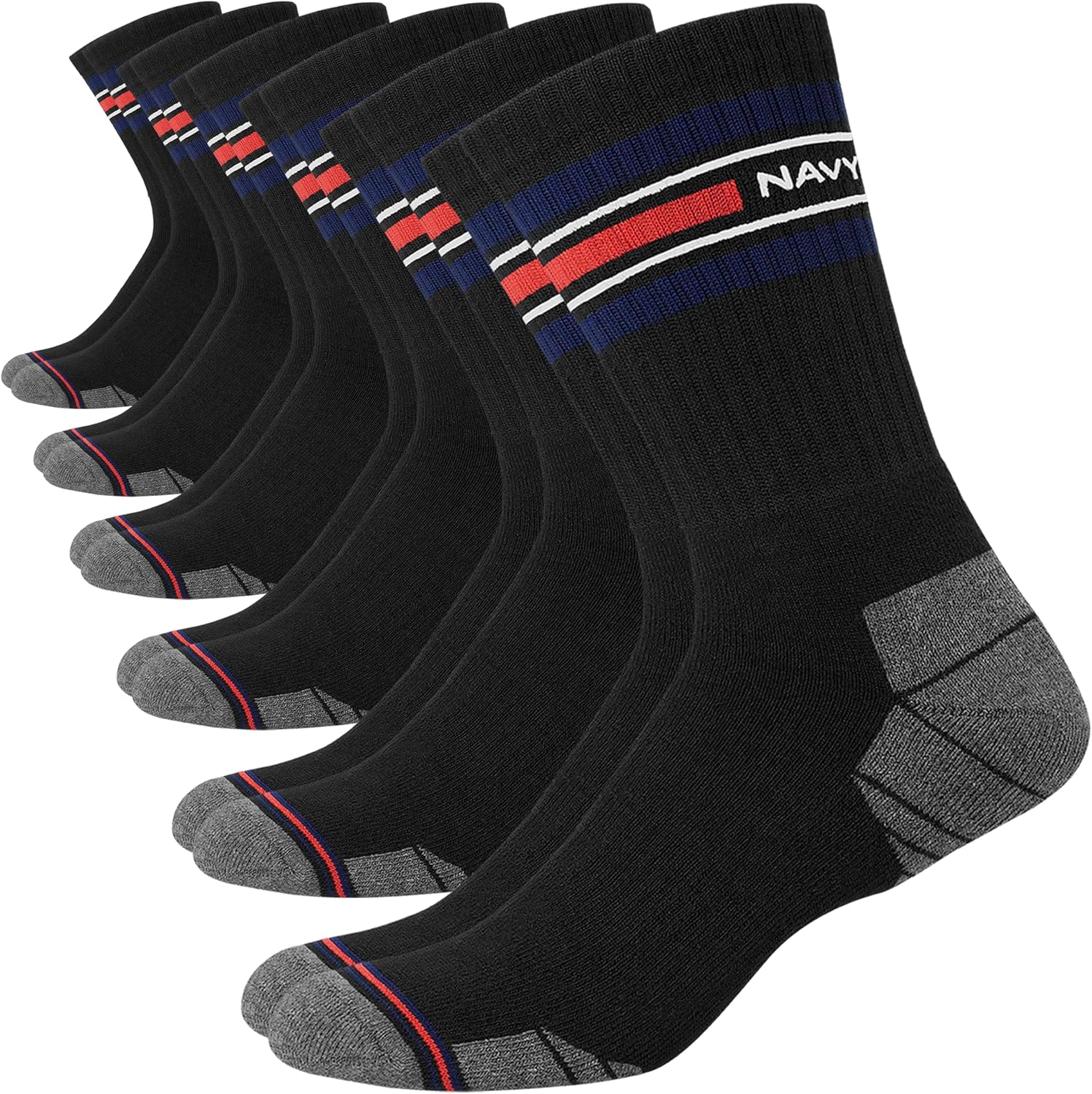 Thumbnail 5 de NAVYSPORT Advance Serie calzini sportivi da uomo con cuscino attivo (confezione da 6) multicolore