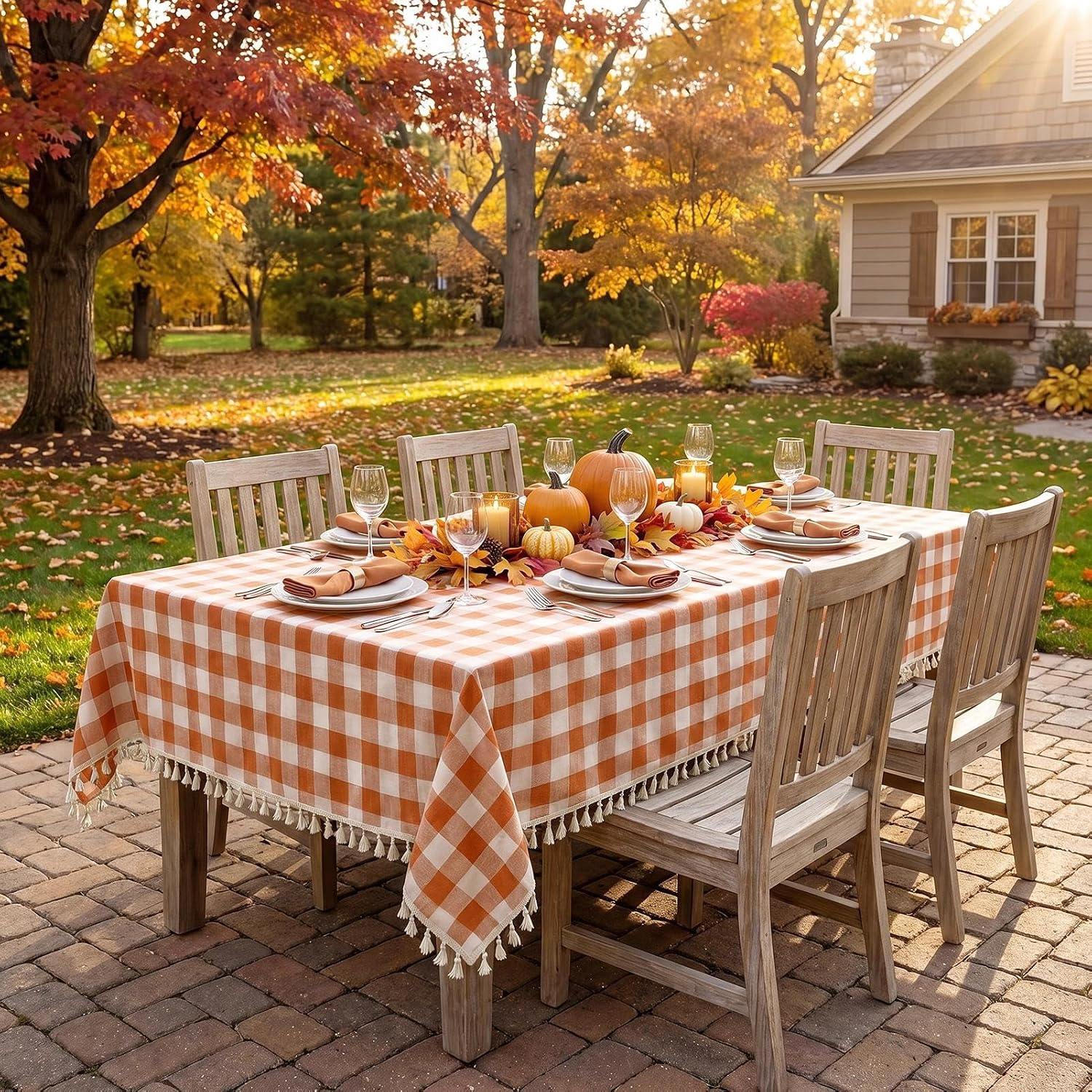 Detalle de Softalker Gingham Tablecloth 55" x 84