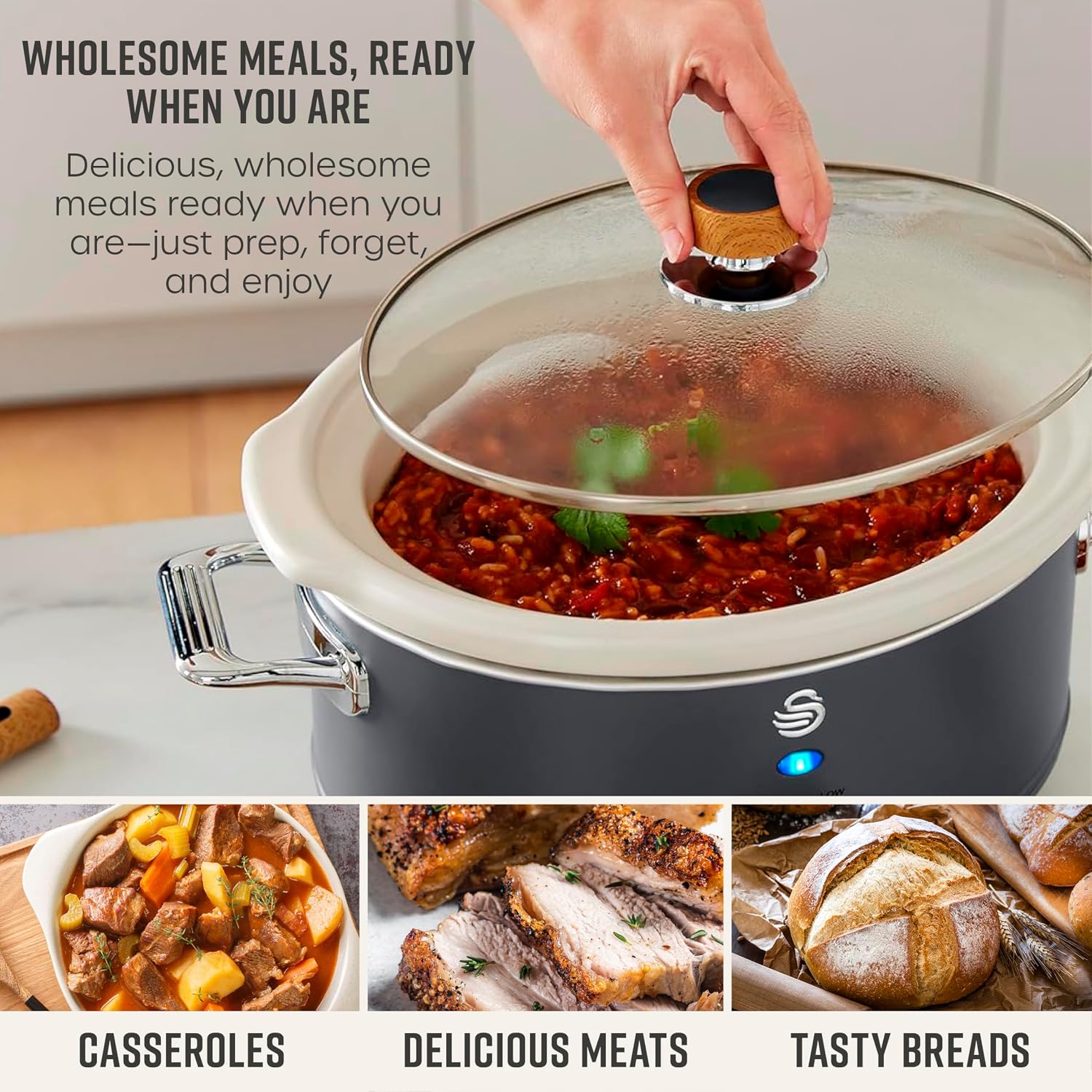 Thumbnail 3 de Swan Nordic Manual Slow Cooker 3.5L