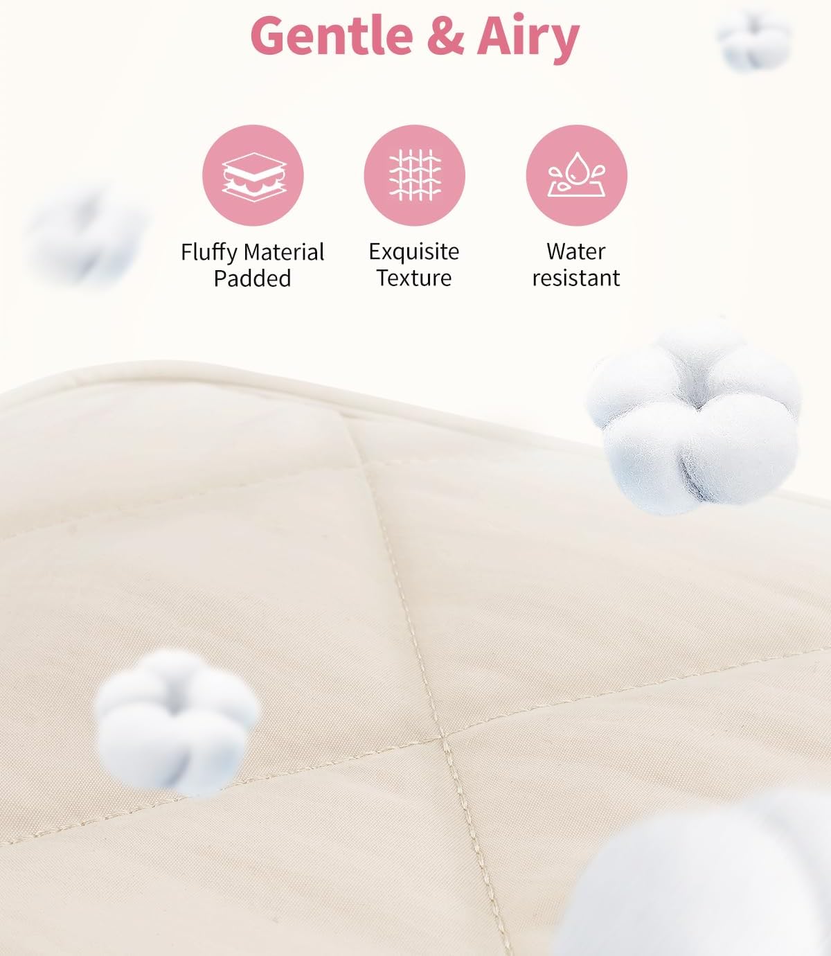 Detalle 2 de Narwey Große Kosmetiktasche – wasserdichter Kulturbeutel mit Reißverschluss (Beige)