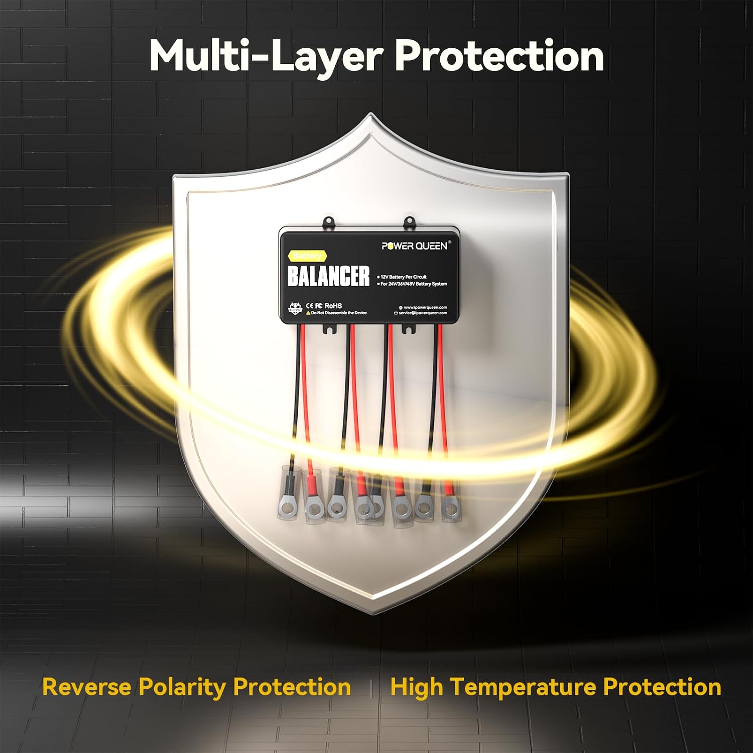 Detalle de Power Queen 48V (4 × 12V) Battery Equalizer for 24V, 36V and 48V Banks